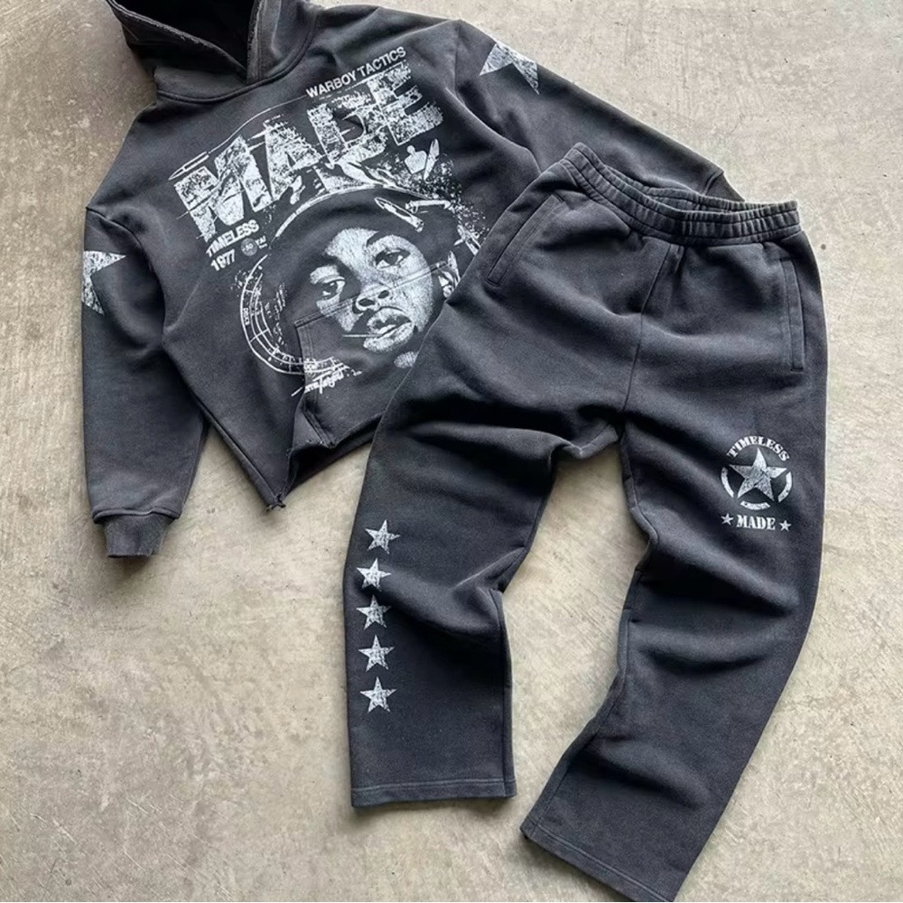 Warboy tactics hoodie and sweats acid washed, extremely comfortable🚑